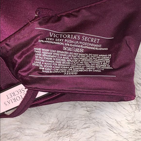 Victoria’s Secret burgundy push up bra sz 32DDD - Picture 3 of 7